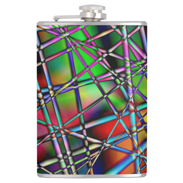 Petaca Matraz abstracto de multicolor (Anverso)