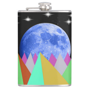 Petaca Matraz azul de cadera de la luna