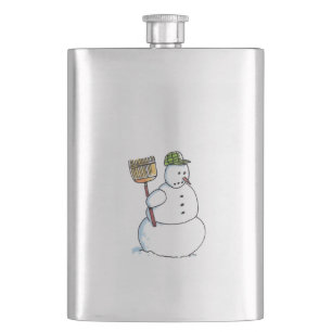 Petaca Matraz de acero inoxidable Broom Snowman