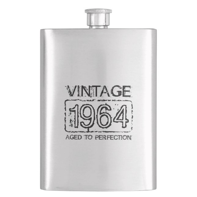 Petaca Matraz de acero inoxidable de 1964 | Regalo de cum (Anverso)