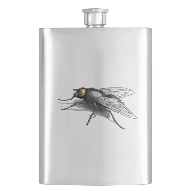 Petaca Matraz de acero inoxidable Fly Buddy (Anverso)