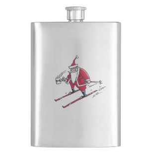 Petaca Matraz de acero inoxidable para esquiar Santa