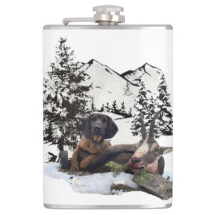 Petaca Matraz de aventura de caza de cabras de montaña