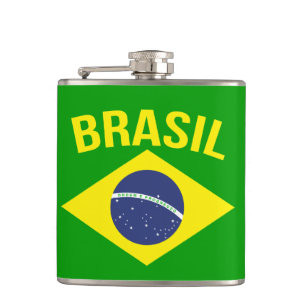 Petaca Matraz de cadera de la bandera de Brasil