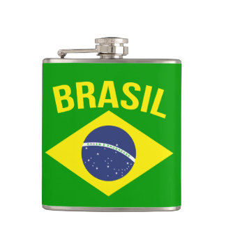Petaca Matraz de cadera de la bandera de Brasil