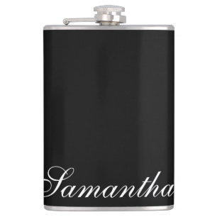 Petaca Matraz de cadera personalizada en blanco y negro m