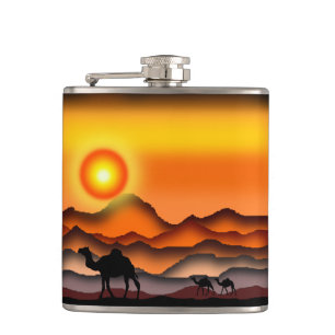 Petaca Matraz de camellos del desierto del sol