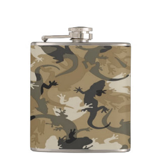 Petaca Matraz de camuflaje de reptil marrón