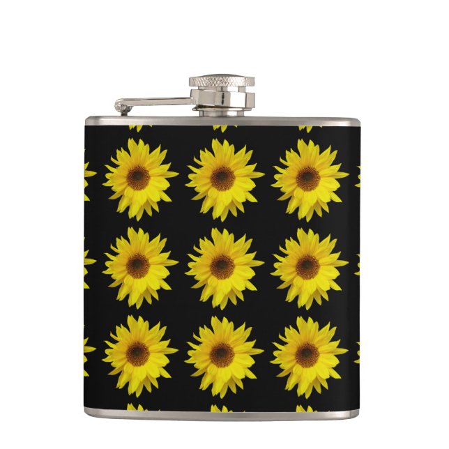 Petaca Matraz de girasol amarillo (Anverso)