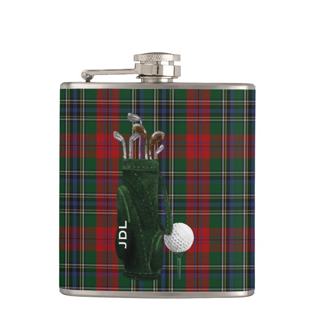 Petaca Matraz de golf Monogramado MacLean Tartan Plaid (Anverso)