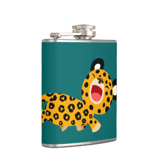 Petaca Matraz de hip de leopardo en Personalizado suave
