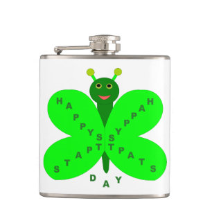 Petaca Matraz de mariposa del Día de San Patricio
