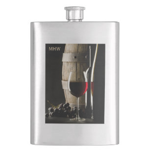 Petaca Matraz de monograma personalizado de Wine Lover