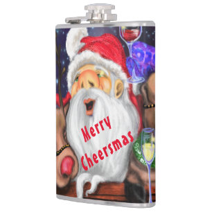 Petaca Matraz de Navidades divertidos de Santa y los reno