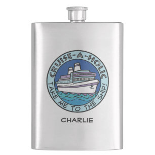 Petaca Matraz de nombre personalizado cruise-A-Holic