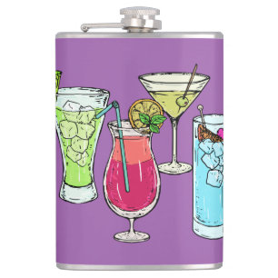 Petaca Matraz de nombre personalizado de los cócteles de 