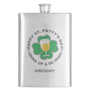 Petaca matraz de nombre personalizado de San Patricio