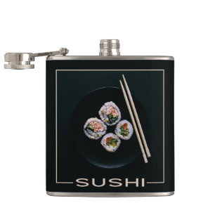 Petaca Matraz de nombre personalizado de sushi