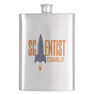 Petaca Matraz de nombre personalizado del científico de c