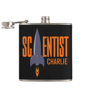 Petaca Matraz de nombre personalizado del científico de c