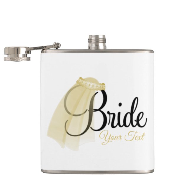 Petaca Matraz de novia de 6 oz. Hip Flask (Abierto)