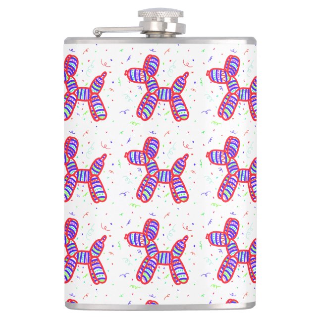 Petaca Matraz de perros globos (Anverso)