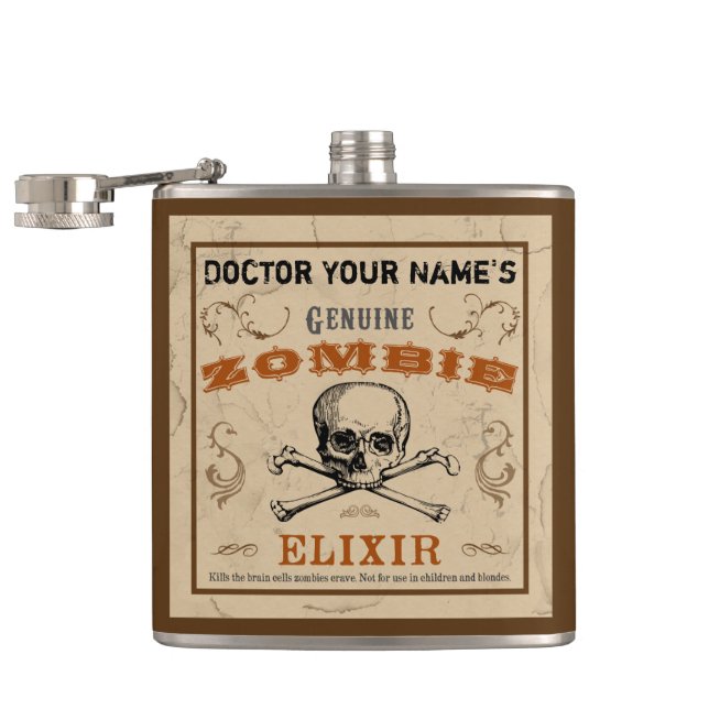 Petaca Matraz de Personalizable Zombie Elixir (Abierto)