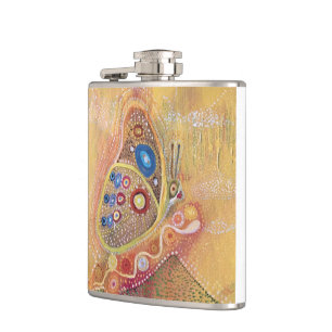Petaca Matraz de pintura de mariposa