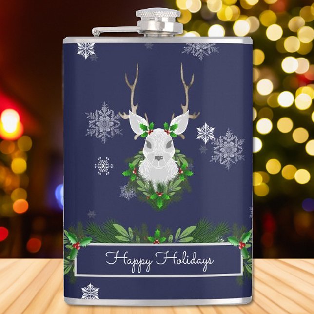 Petaca Matraz de reno azul (Blue Reindeer Flask)