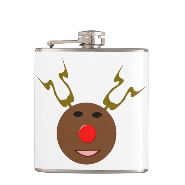 Petaca Matraz de reno para Navidades cibernéticos (Anverso)
