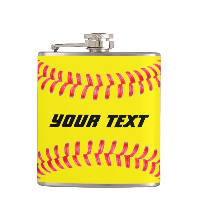 Petaca Matraz de softball personalizado (Anverso)