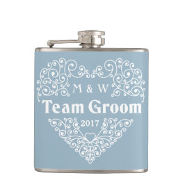 Petaca Matraz de texto de Team Groom personalizado