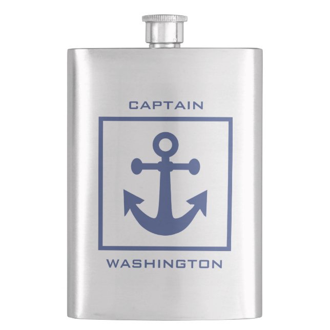 Petaca Matraz de texto del personalizado de anclaje náuti (Anverso)