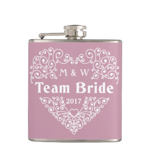 Petaca Matraz de texto del personalizado de novia del equ