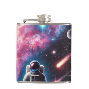 Petaca Matraz de vinilo de galaxia astronauta
