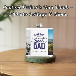 Petaca Matraz del Día del Padre personalizado - 2 Collage