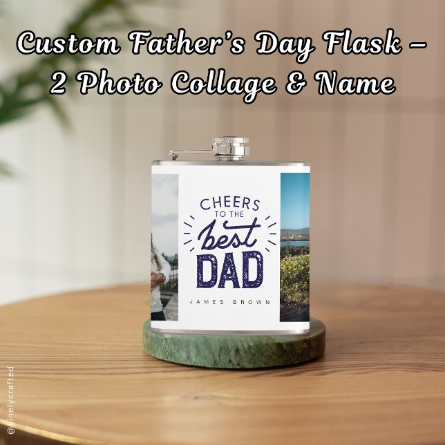 Petaca Matraz del Día del Padre personalizado - 2 Collage (Subido por el creador)