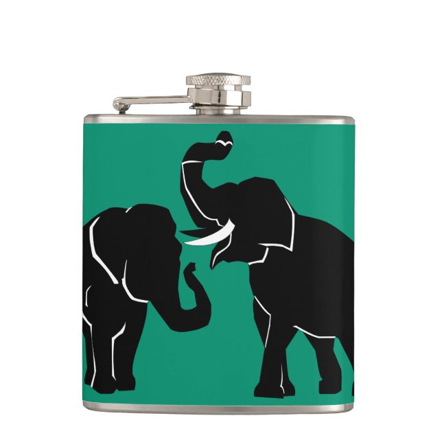 Petaca Matraz elefante - Personalizable (Anverso)