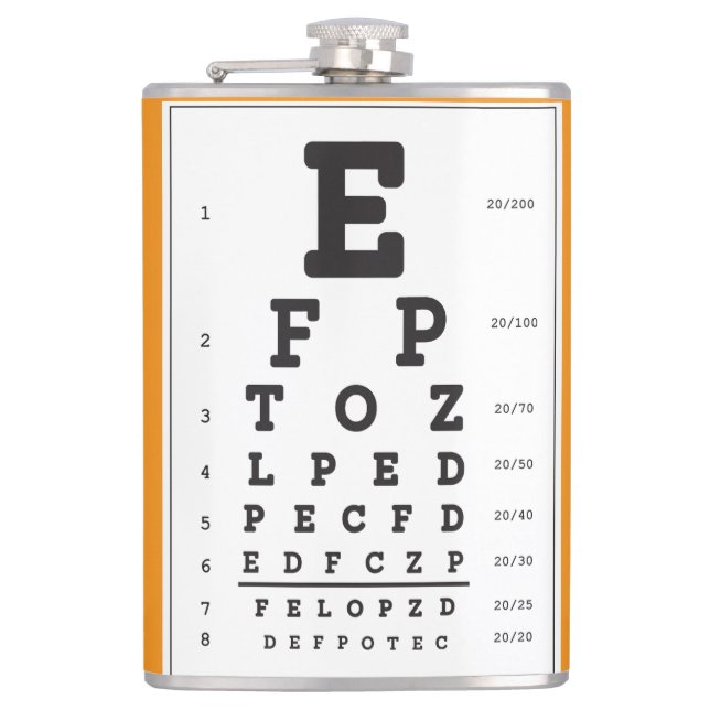 Petaca Matraz envuelto de vinílico de gráfico ocular (Anverso)