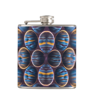 Petaca Matraz envuelto de vinilo con diseño de honeycomb