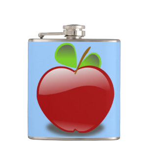 Petaca Matraz envuelto de vinilo de Apple rojo