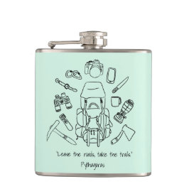 Petaca Matraz envuelto de vinilo de senderismo inspirador