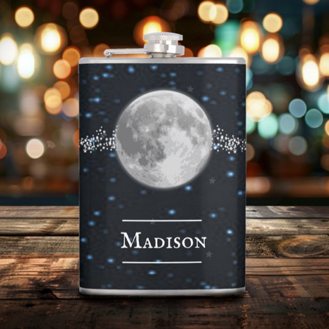 Petaca Matraz envuelto de vinilo lunar (Lunar Vinyl Wrapped Flask)