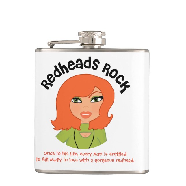 Petaca Matraz envuelto de vinyl de rock de pelirrojos (Anverso)