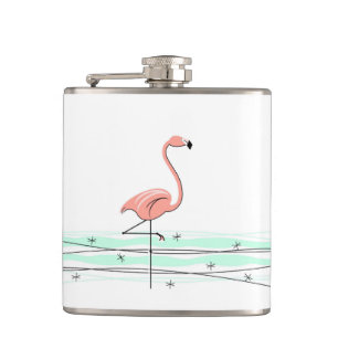 Petaca Matraz envuelto en el océano Flamingo