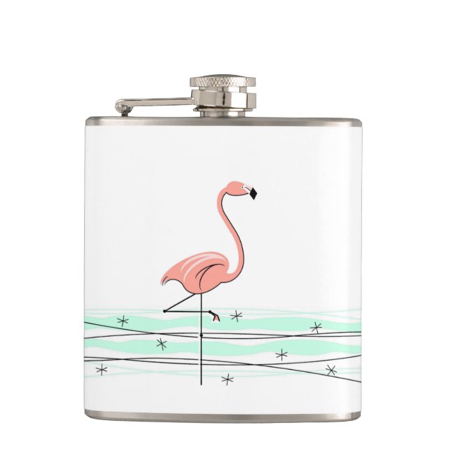 Petaca Matraz envuelto en el océano Flamingo (Anverso)