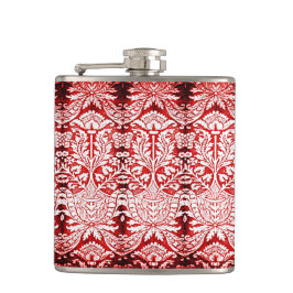 Petaca Matraz floral rojo con problemas