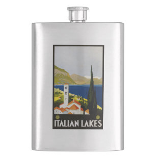 Petaca Matraz italiano de los lagos de Italia