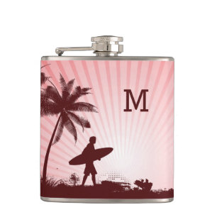 Petaca Matraz monograma del personalizado Beach Surfer