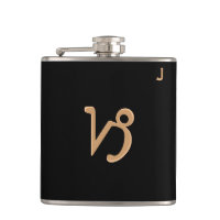 Matraz Monogramado Negro - Zodiaco - Capricornio